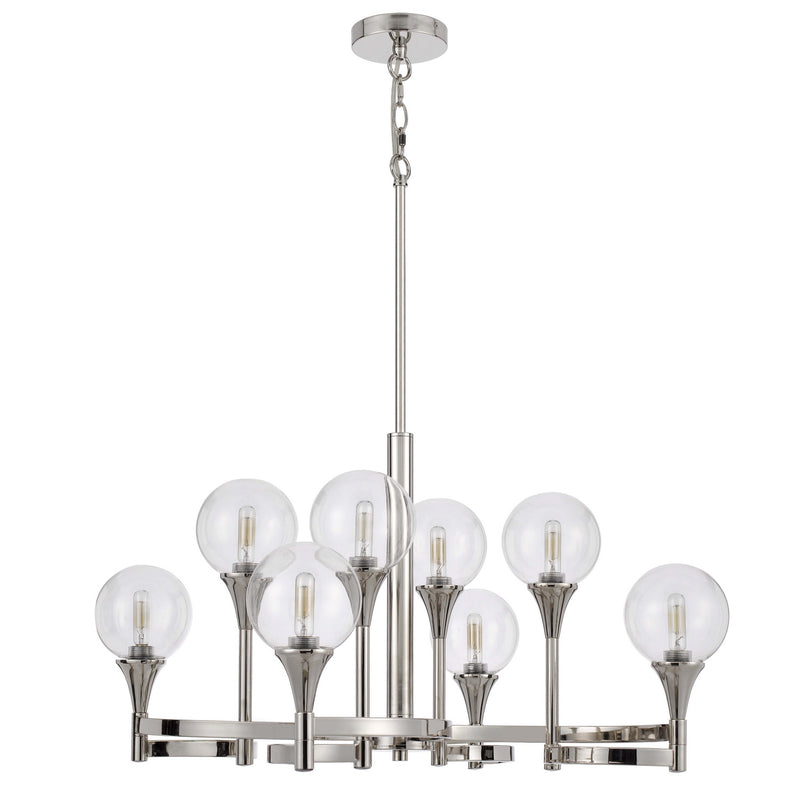 Cal Lighting FX-3759-8 Eight Light Chandelier, Chrome