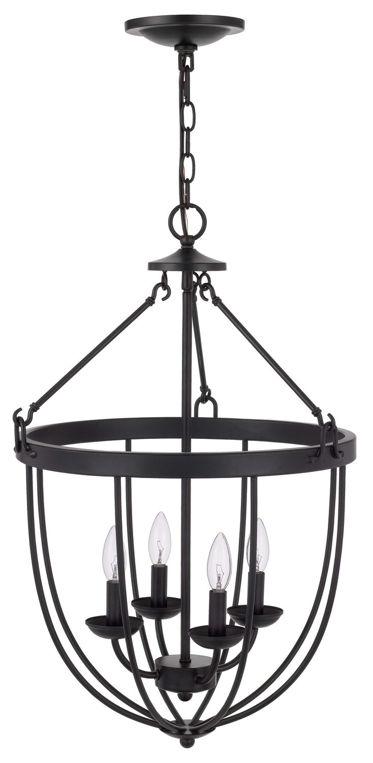 Cal Lighting FX-3762-4 Four Light Chandelier, Matte Black
