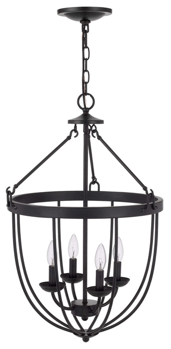 Cal Lighting FX-3762-4 Four Light Chandelier, Matte Black