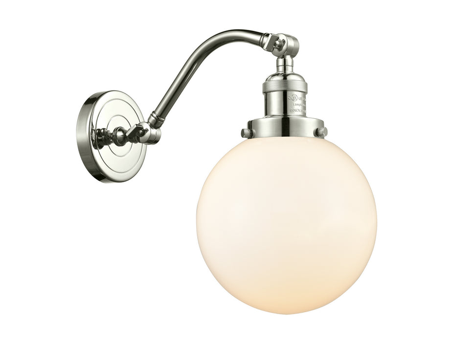 Innovations 515-1W-PN-G201-8 One Light Wall Sconce, Polished Nickel