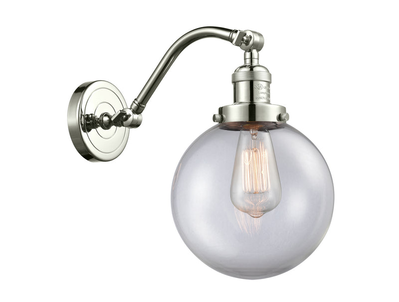 Innovations 515-1W-PN-G202-8-LED LED Wall Sconce, Polished Nickel