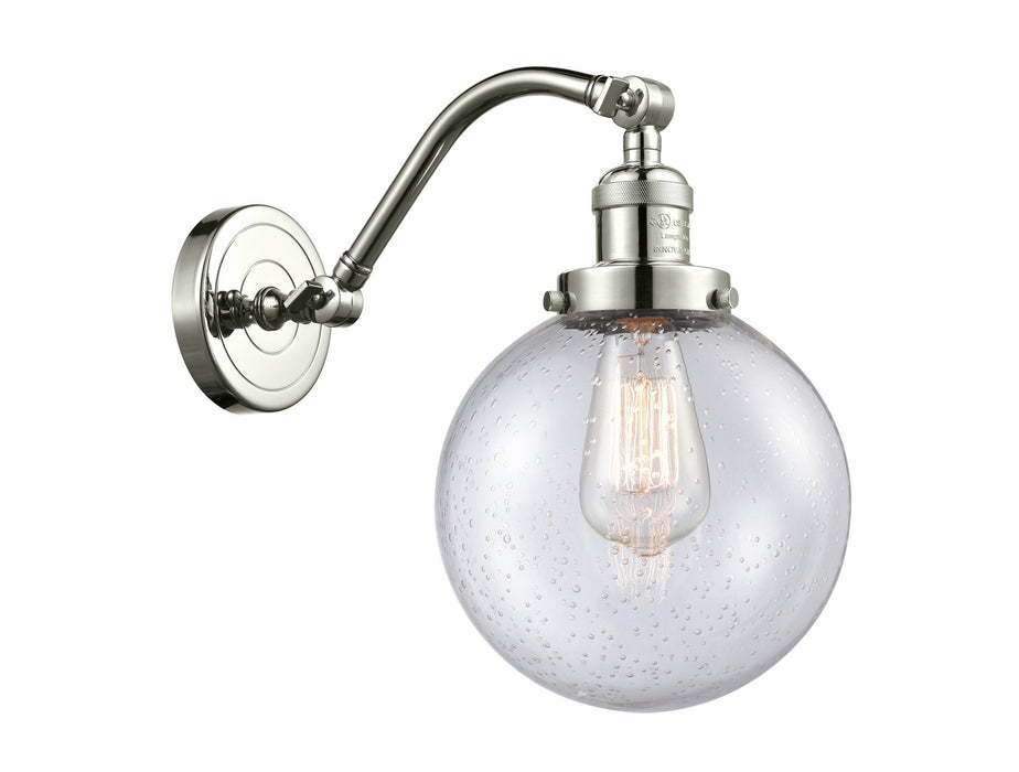 Innovations 515-1W-PN-G204-8 One Light Wall Sconce, Polished Nickel