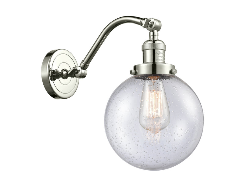 Innovations 515-1W-PN-G204-8-LED LED Wall Sconce, Polished Nickel