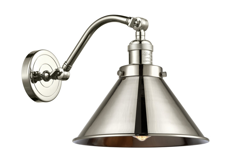 Innovations 515-1W-PN-M10-PN One Light Wall Sconce, Polished Nickel