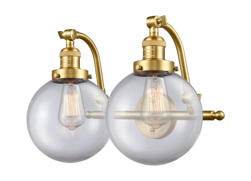 Innovations 515-2W-SG-G202-8 Two Light Bath Vanity, Satin Gold