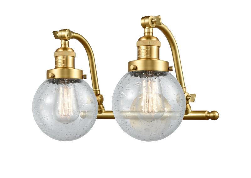Innovations 515-2W-SG-G204-6 Two Light Bath Vanity, Satin Gold