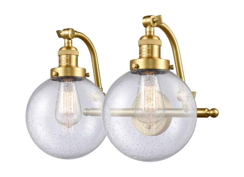 Innovations 515-2W-SG-G204-8 Two Light Bath Vanity, Satin Gold