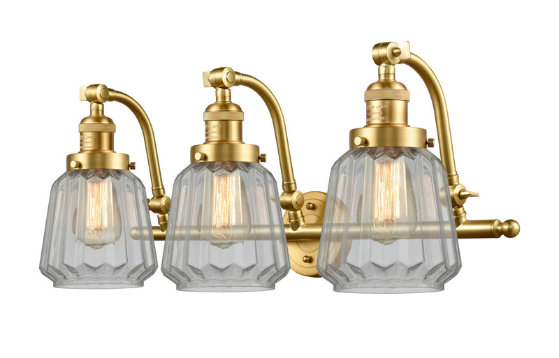 Innovations 515-3W-SG-G142 Three Light Bath Vanity, Satin Gold