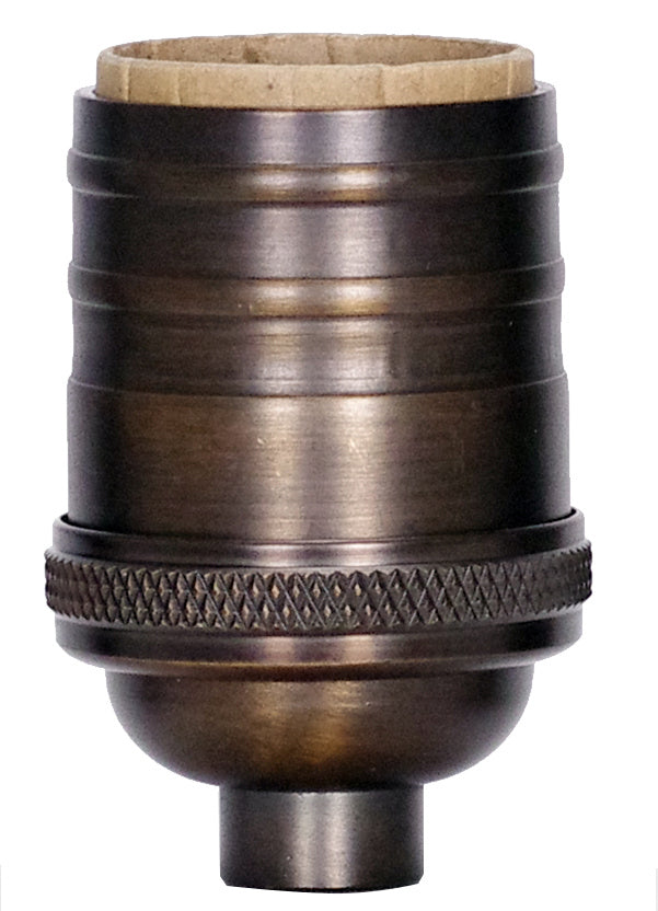 Satco 80-2326 4Pc Short Keyless Brass Skt, Dark Antique Brass