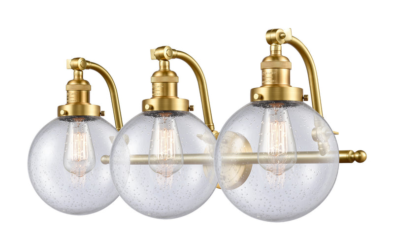 Innovations 515-3W-SG-G204-8 Three Light Bath Vanity, Satin Gold
