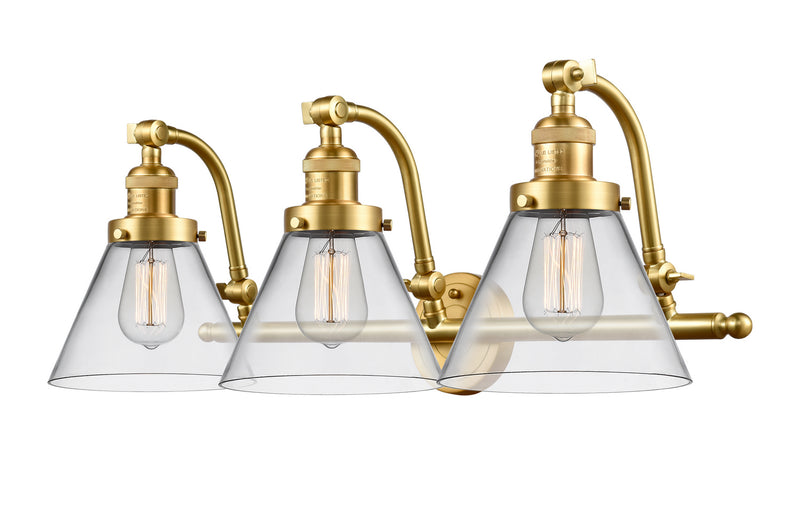 Innovations 515-3W-SG-G42 Three Light Bath Vanity, Satin Gold