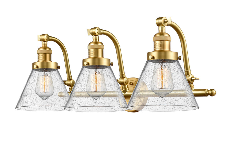 Innovations 515-3W-SG-G44 Three Light Bath Vanity, Satin Gold
