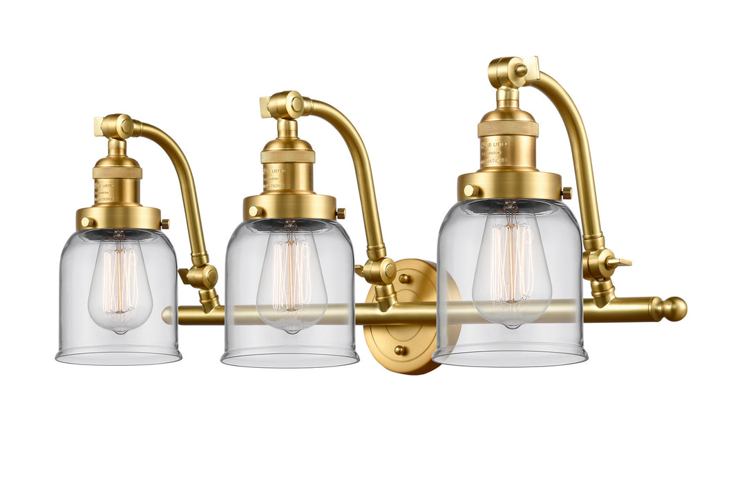 Innovations 515-3W-SG-G52 Three Light Bath Vanity, Satin Gold