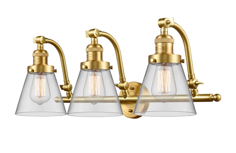 Innovations 515-3W-SG-G62 Three Light Bath Vanity, Satin Gold