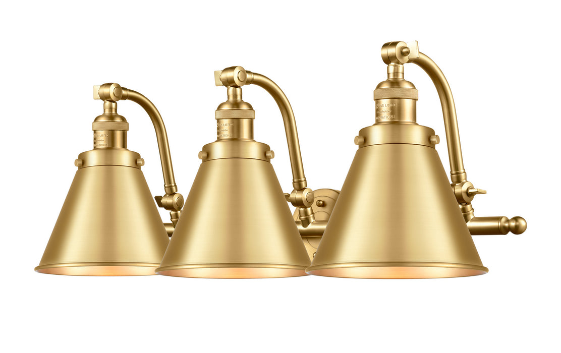 Innovations 515-3W-SG-M13-SG Three Light Bath Vanity, Satin Gold