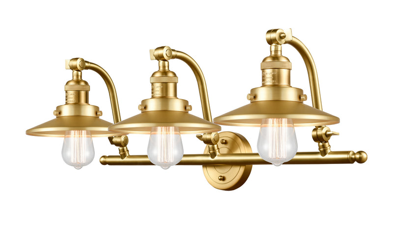 Innovations 515-3W-SG-M4-SG Three Light Bath Vanity, Satin Gold