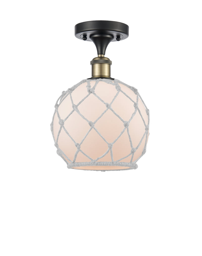 Innovations 516-1C-BAB-G121-8RW-LED LED Semi-Flush Mount, Black Antique Brass