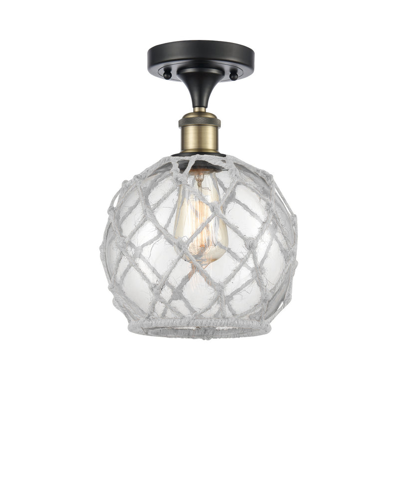 Innovations 516-1C-BAB-G122-8RW-LED LED Semi-Flush Mount, Black Antique Brass