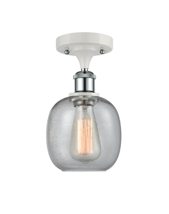 Innovations 516-1C-WPC-G104-LED LED Semi-Flush Mount, White Polished Chrome