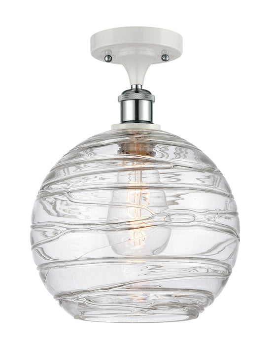 Innovations 516-1C-WPC-G1213-10 One Light Semi-Flush Mount, White Polished Chrome