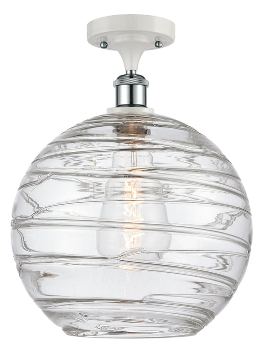 Innovations 516-1C-WPC-G1213-12 One Light Semi-Flush Mount, White Polished Chrome