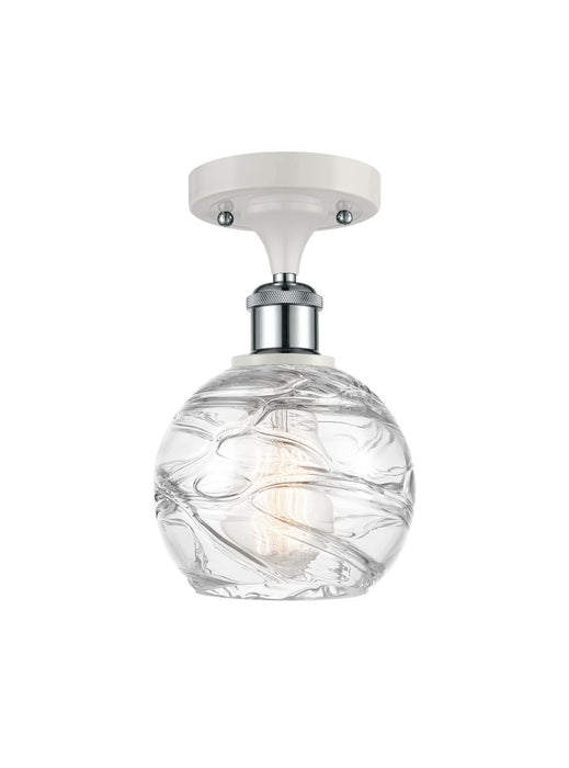 Innovations 516-1C-WPC-G1213-6 One Light Semi-Flush Mount, White Polished Chrome