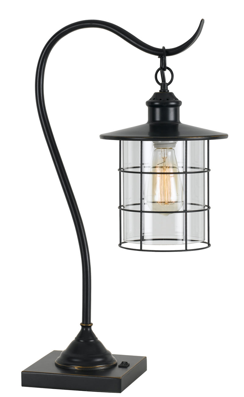 Cal Lighting BO-2668DK-DB One Light Desk Lamp, Dark Bronze