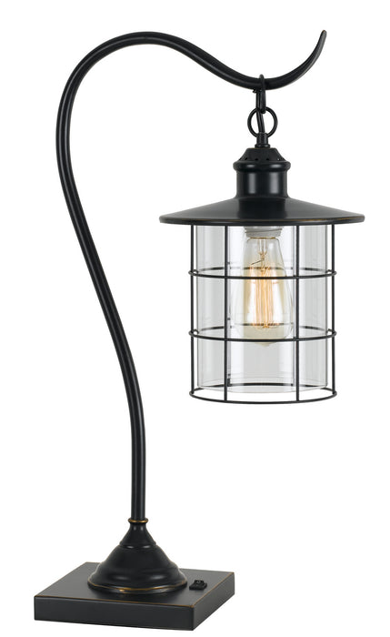 Cal Lighting BO-2668DK-DB One Light Desk Lamp, Dark Bronze