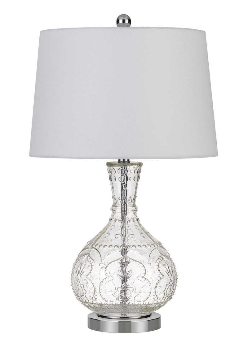 Cal Lighting BO-2916TB One Light Table Lamp, Glass