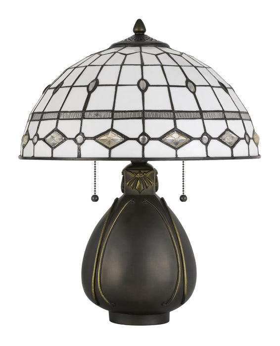 Cal Lighting BO-2942TB Two Light Table Lamp, Dark Bronze