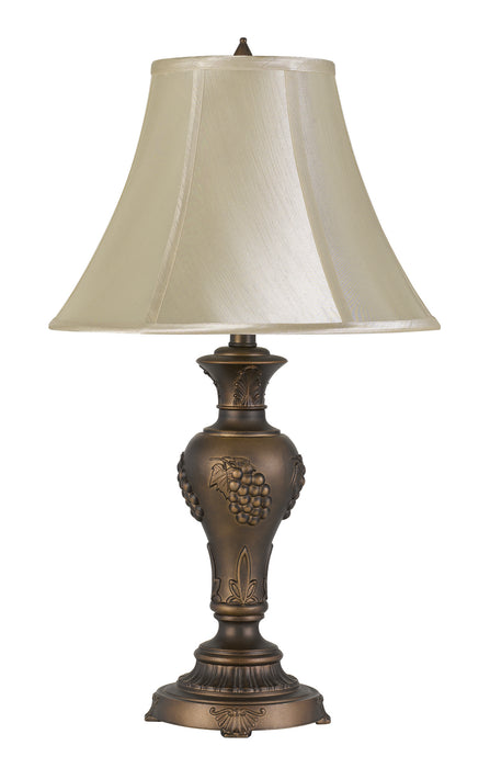 Cal Lighting BO-2952TB One Light Table Lamp, Antique Brass