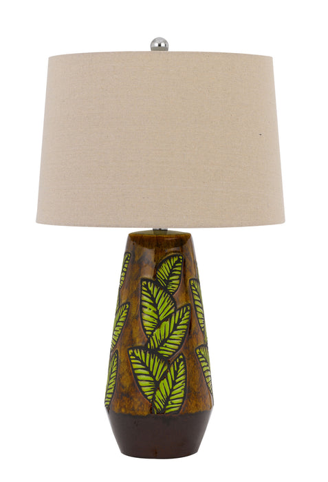 Cal Lighting BO-2973TB One Light Table Lamp, Cocoa