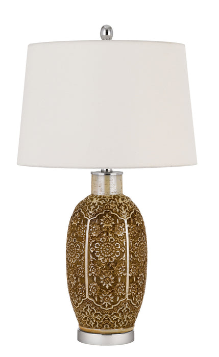 Cal Lighting BO-2974TB One Light Table Lamp, Cinnamon