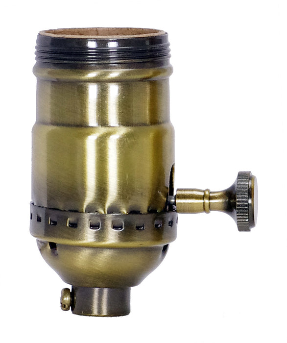 Satco 80-2357 Regular Ab S.B. 3 Pc On-Off Tk, Antique Brass