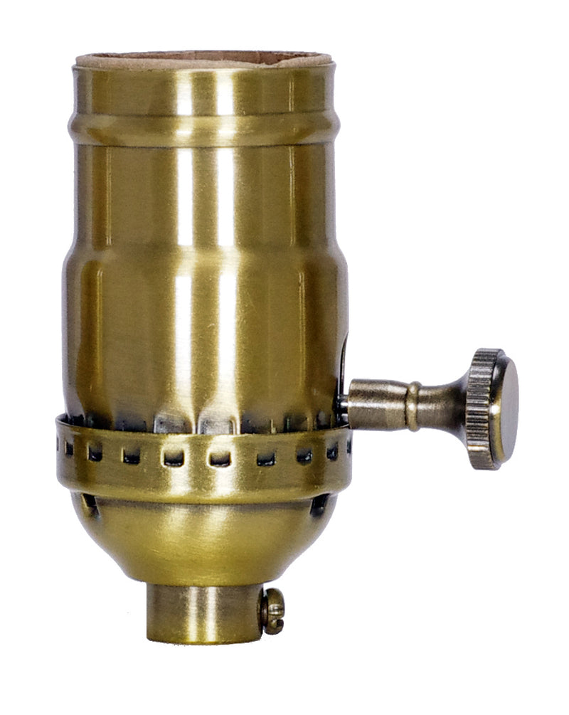 Satco 80-2358 Regular Ab S.B. 3Pc On-Off Tk, Antique Brass