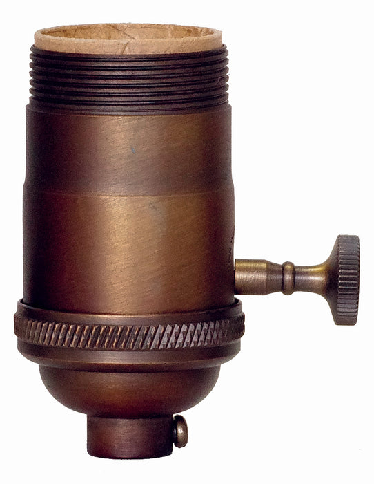 Satco 80-2421 On/Off Socket, Dark Antique Brass
