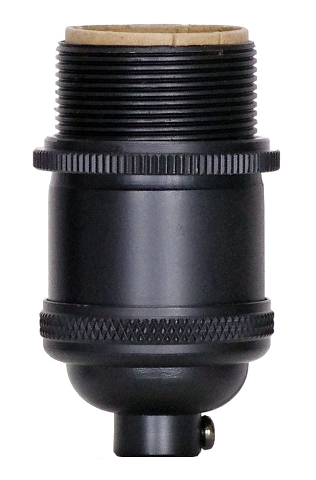 Satco 80-2478 4Pc Keyless Cast Socket, Black