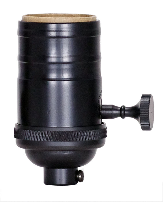Satco 80-2481 4 Pc On/Off T/K Cast Socket, Black