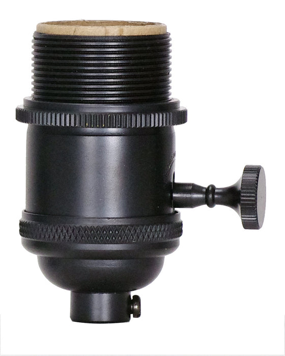 Satco 80-2482 4 Pc On/Off T/K Cast Socket, Black