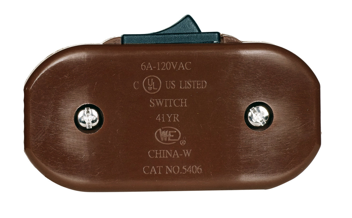 Satco 80-2497 Heavy Duty Feed Thru Switch, Brown
