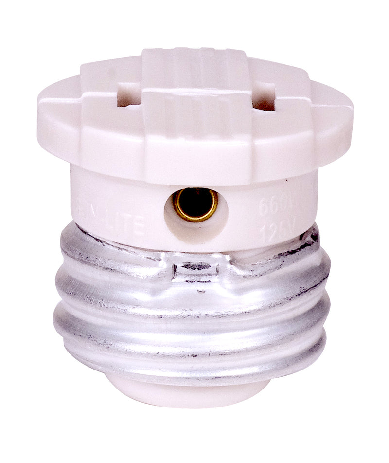 Satco 80-2513 Female Screw Plug, White