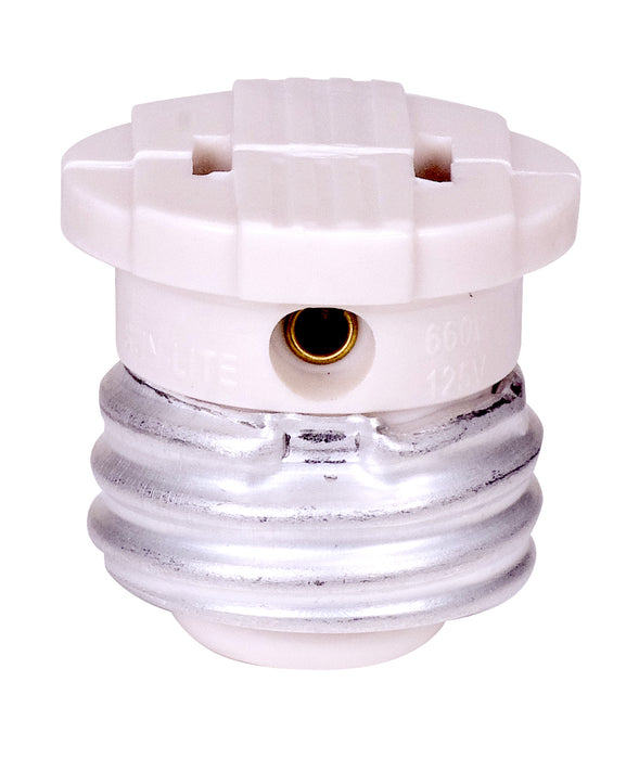 Satco 80-2513 Female Screw Plug, White