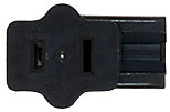 Satco 80-2516 Female Slide Plug, Black