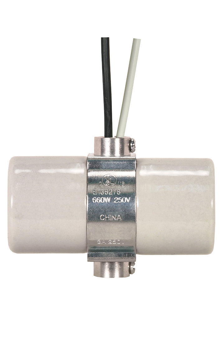 Satco 80-2551 Twin Glazed Porcelain Socket, White