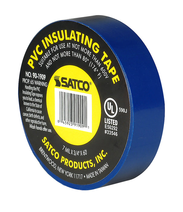 Satco 90-1909 Elec Tape 60 Ft. 3/4", Blue