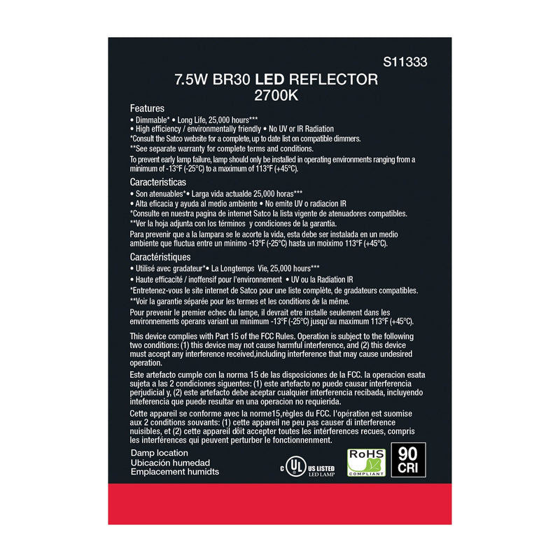 Satco S11333 Light Bulb, Gray