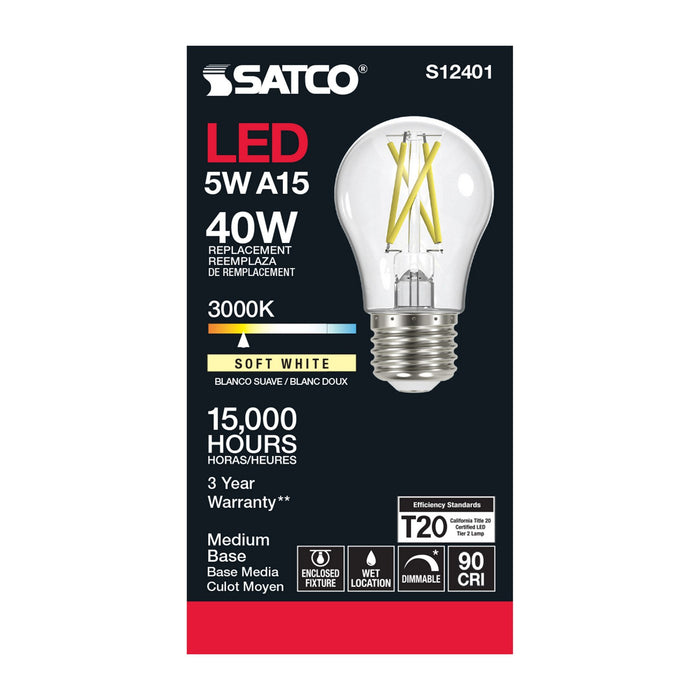 Satco S12401 Light Bulb, Clear