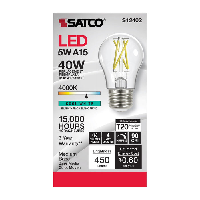 Satco S12402 Light Bulb, Clear