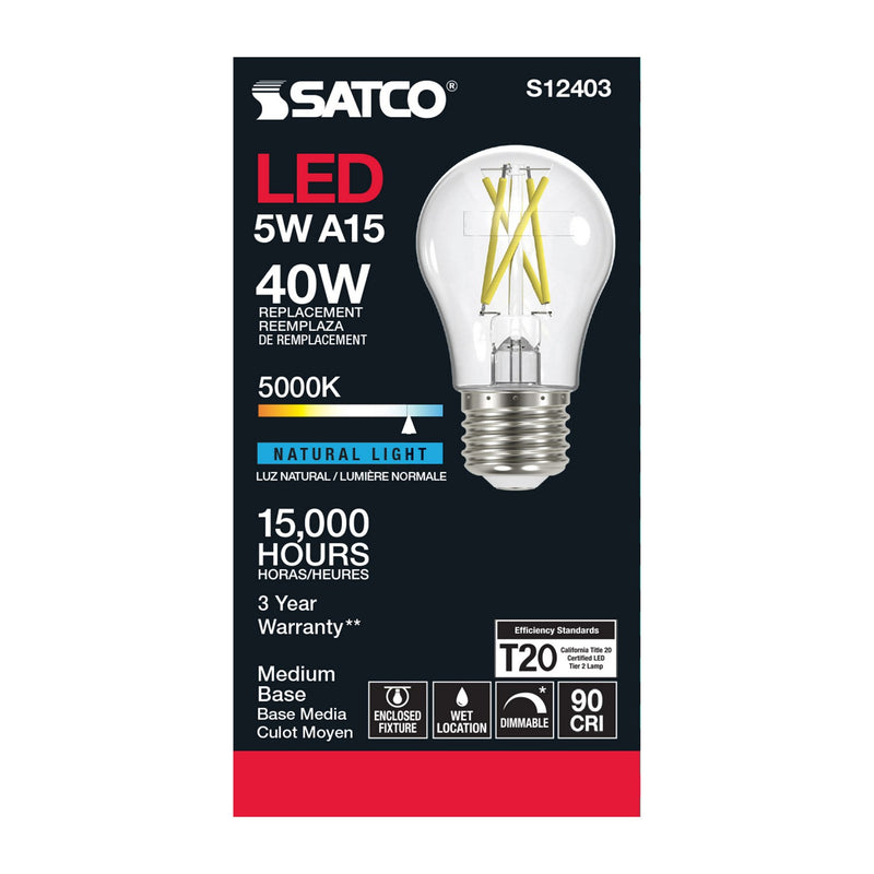 Satco S12403 Light Bulb, Clear