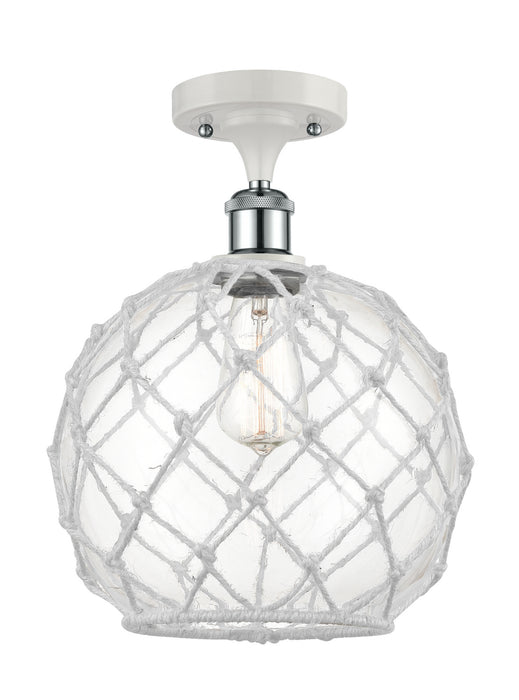 Innovations 516-1C-WPC-G122-10RW-LED LED Semi-Flush Mount, White Polished Chrome